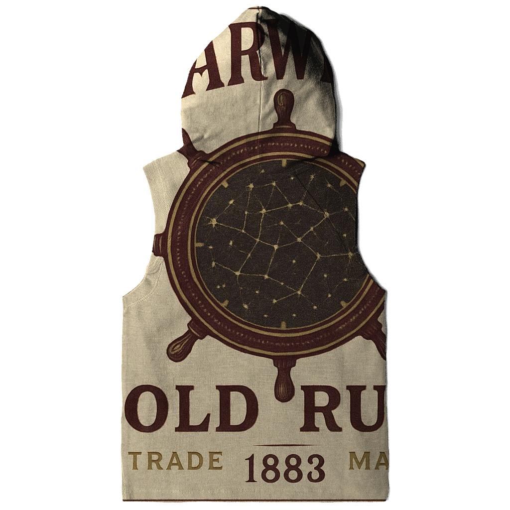 Vintage Maritime Constellation Label heavyweight hoodies