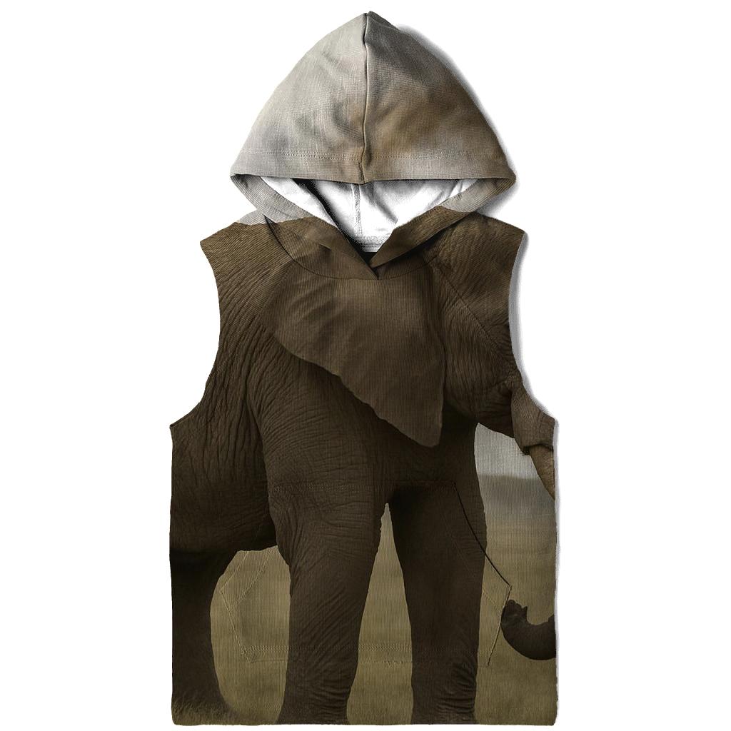 Savanna Dust Bath African Elephant zip-up hoodies