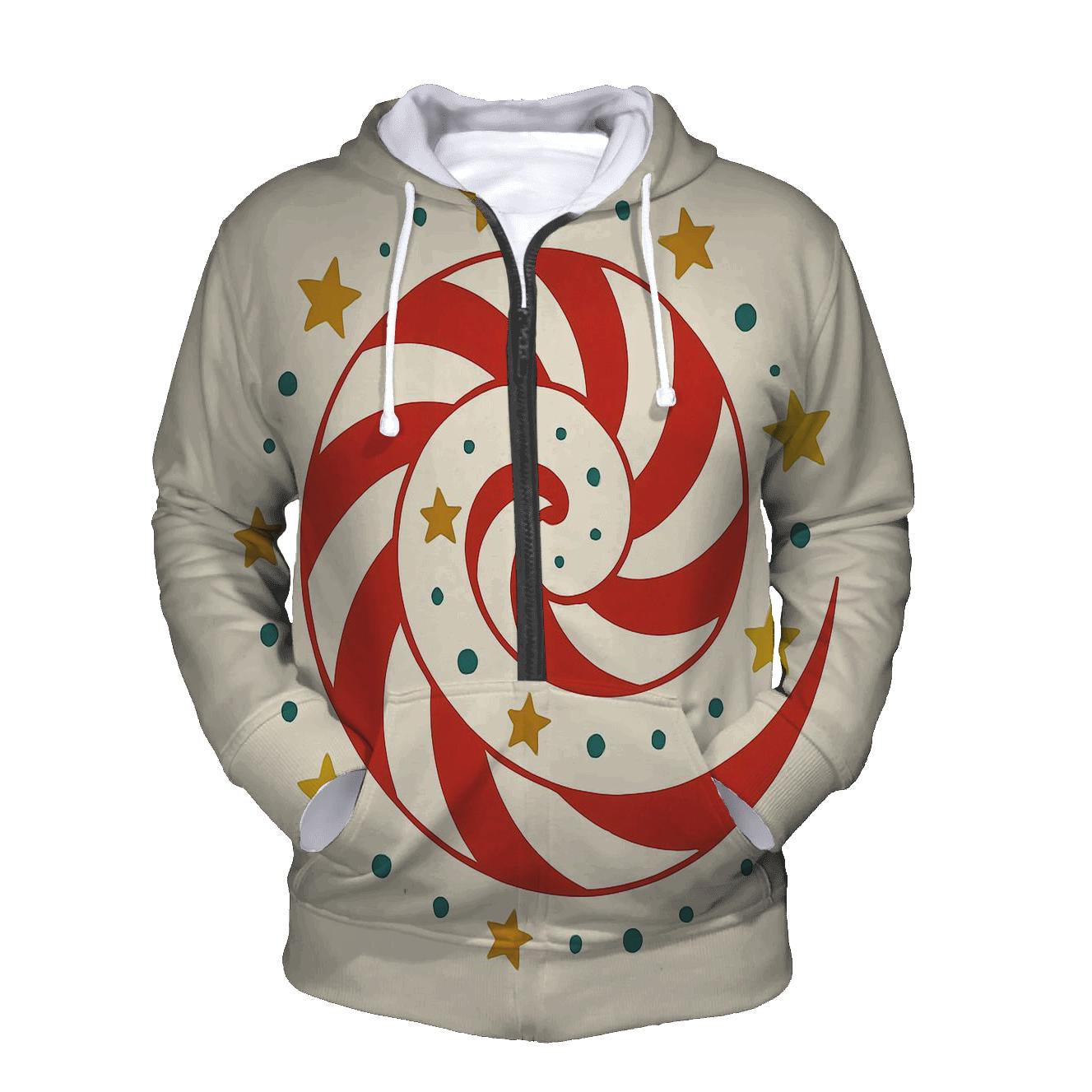 Candy Cane Spiral Constellation pullover hoodies