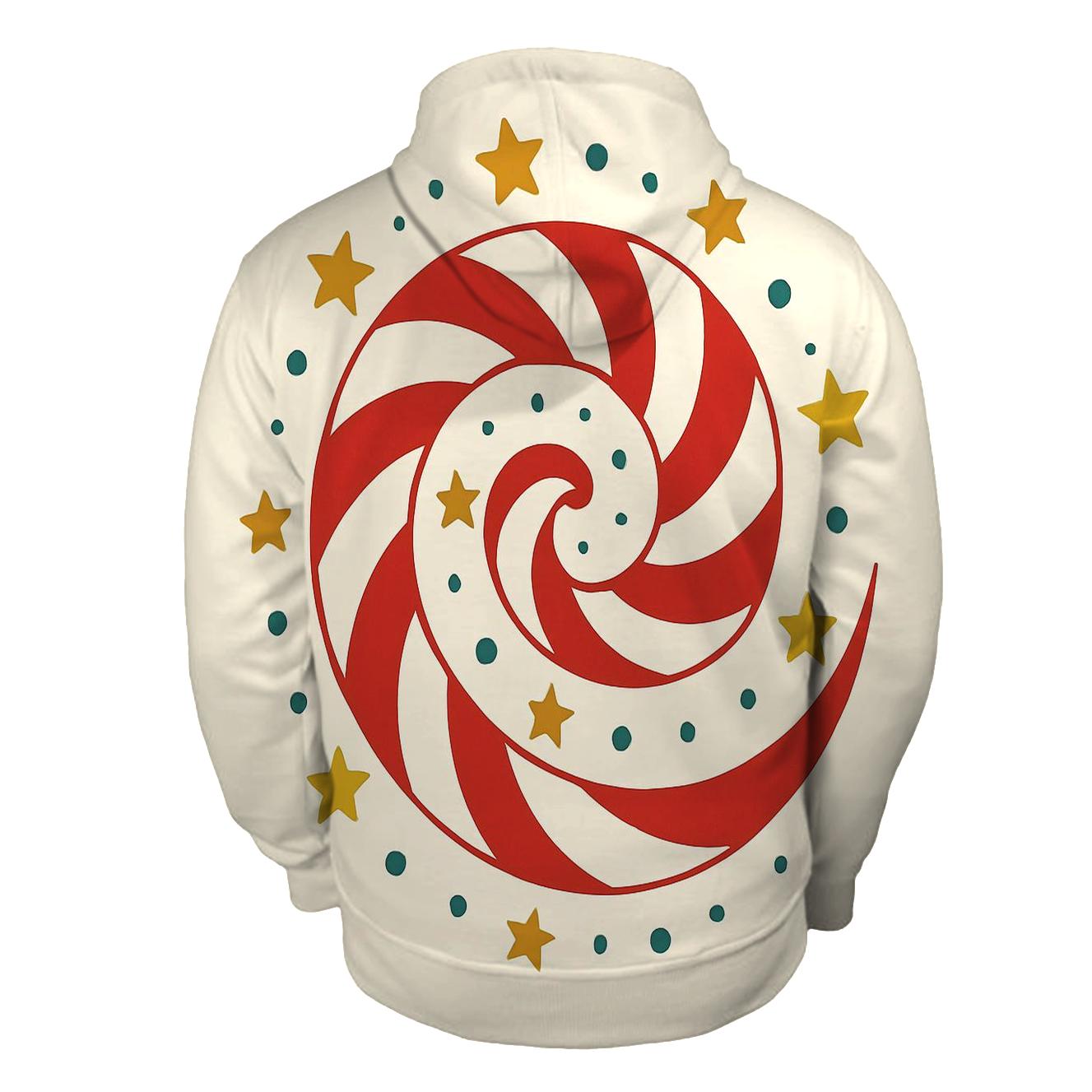 Candy Cane Spiral Constellation pullover hoodies