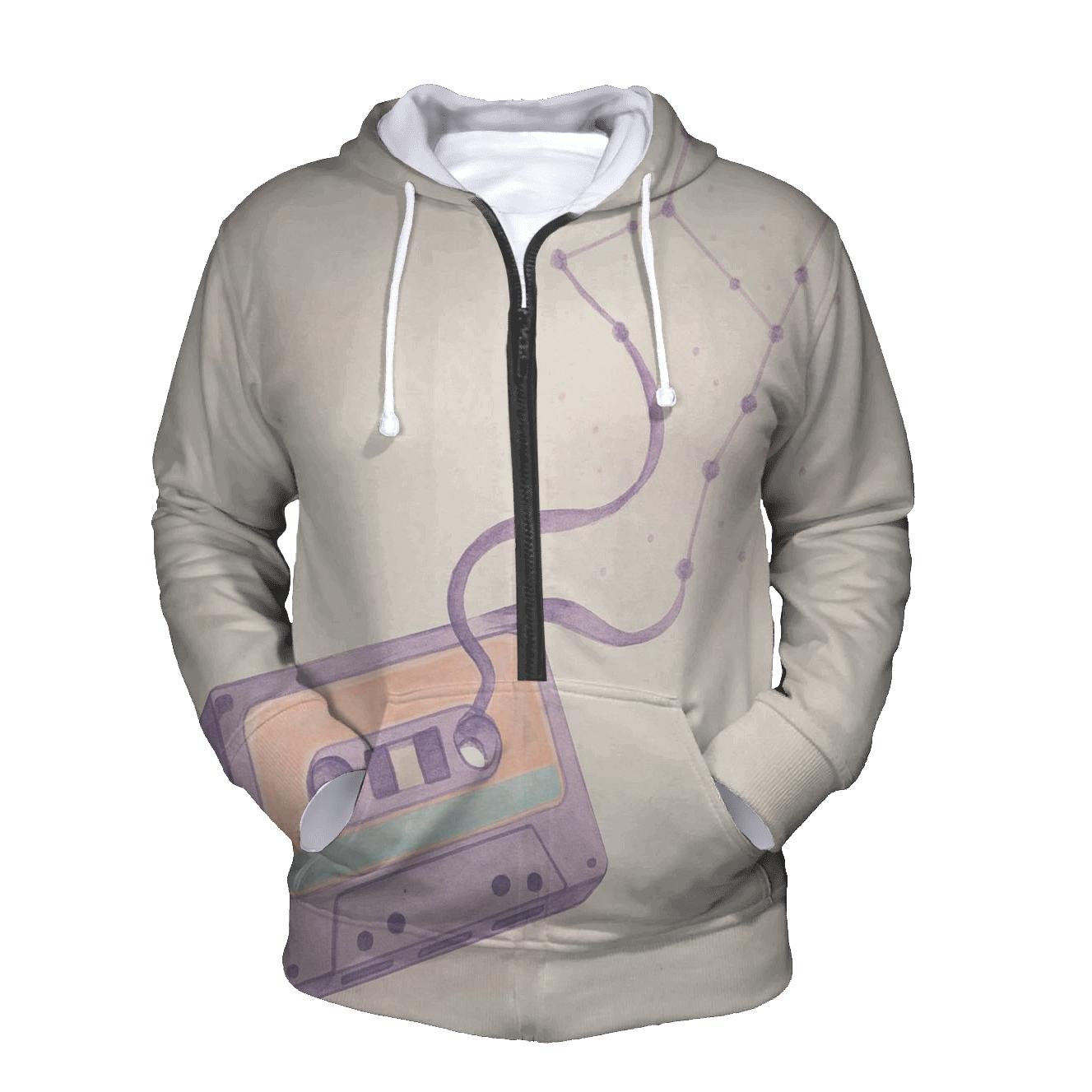Pastel Cassette Constellation zip-up hoodies