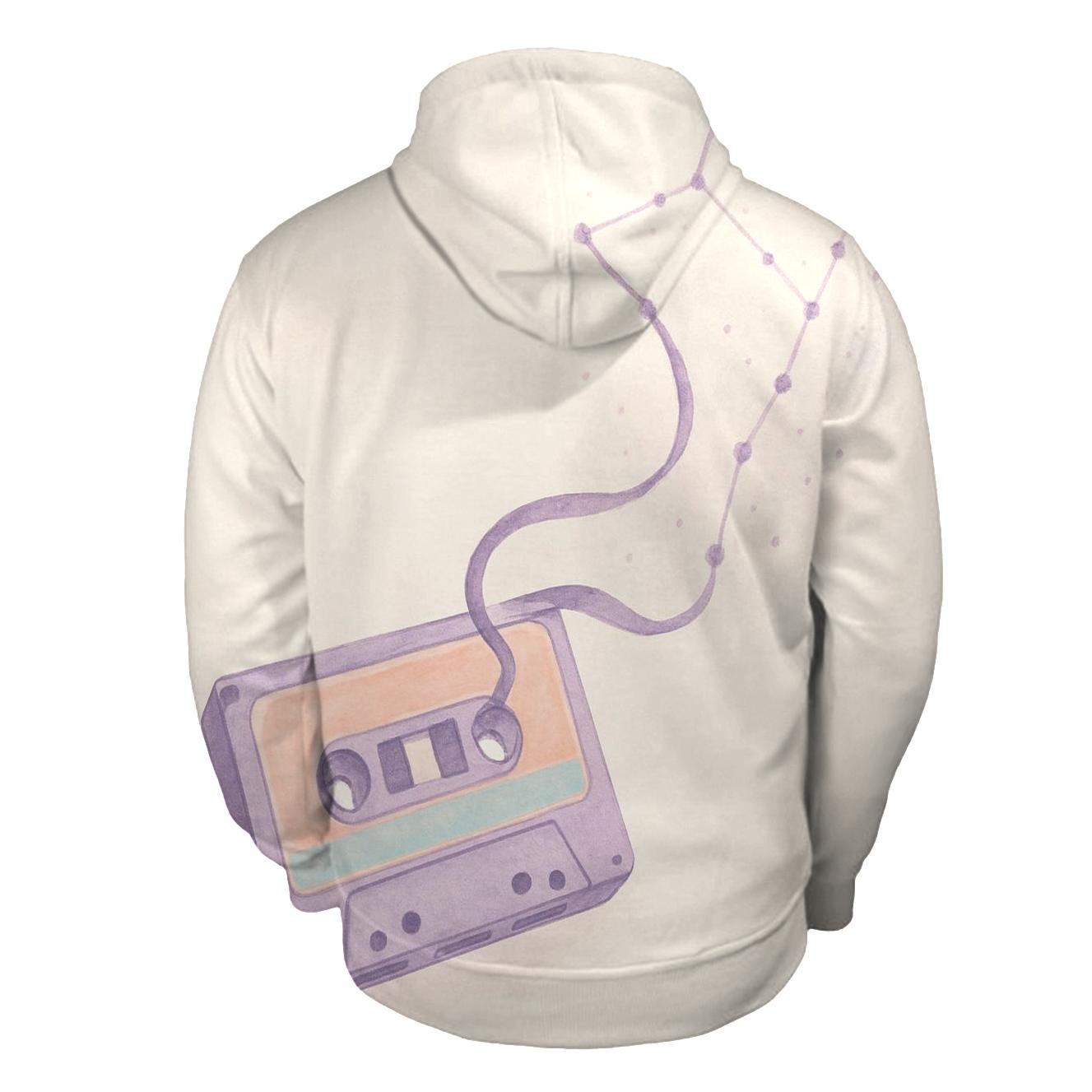 Pastel Cassette Constellation zip-up hoodies