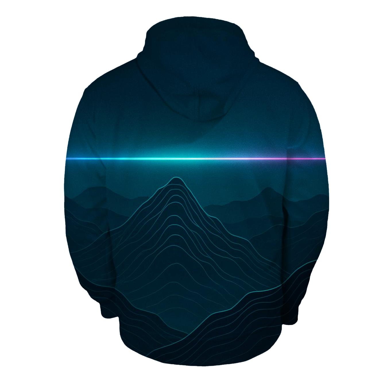 Topographic Hologram Horizon designer hoodies