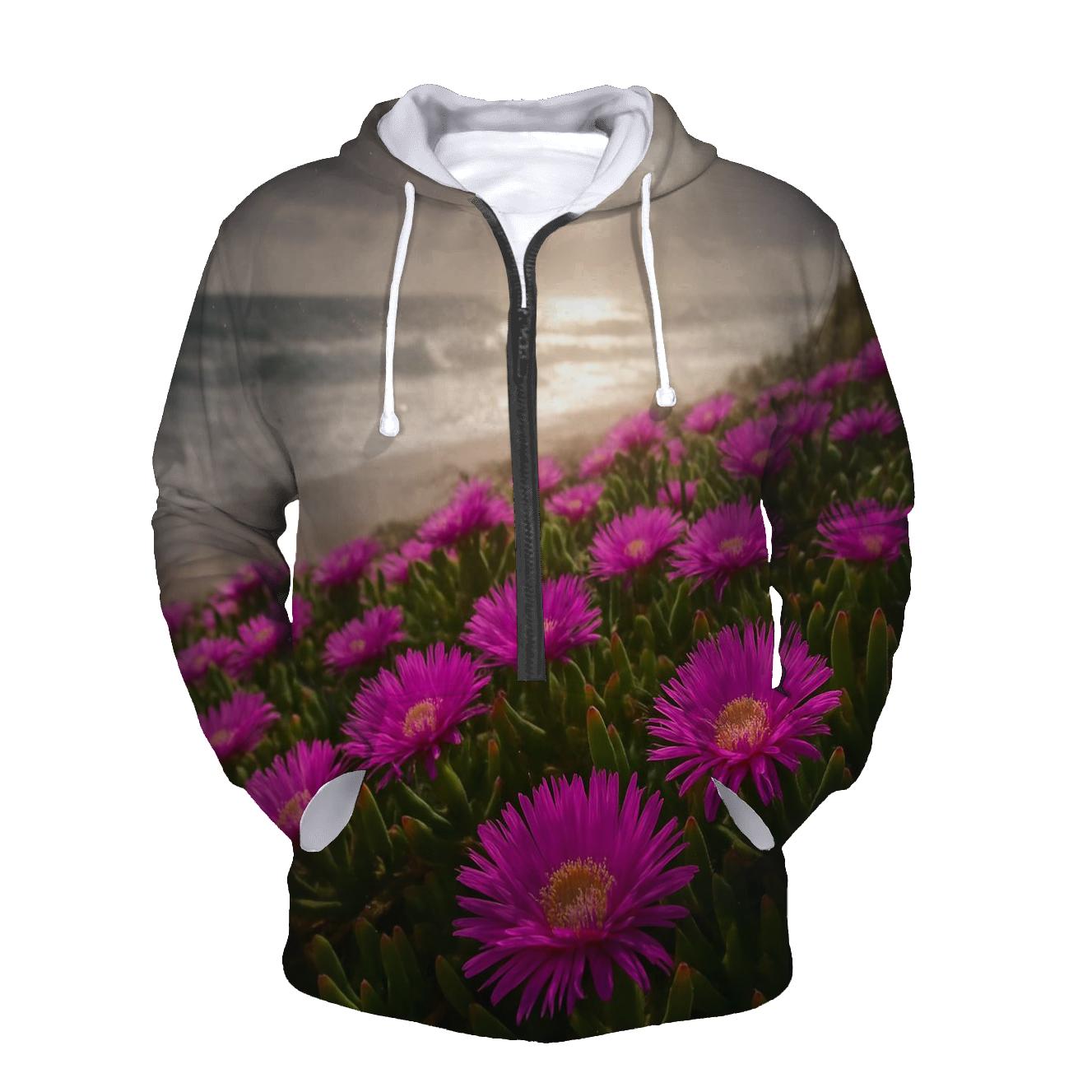 Coastal Ice Plant And Sea Spray Dunes premium hoodies