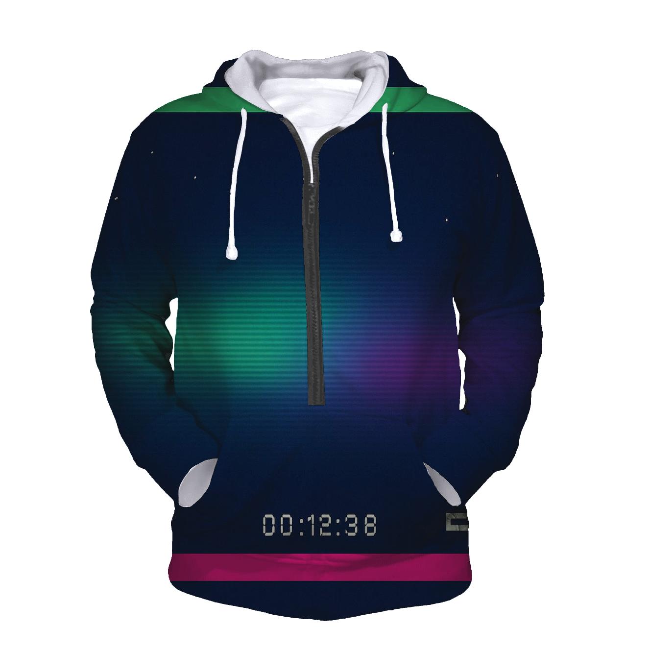 VHS Aurora Scanline Fade hoodies fashion