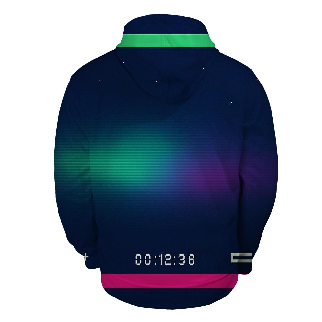 VHS Aurora Scanline Fade hoodies fashion