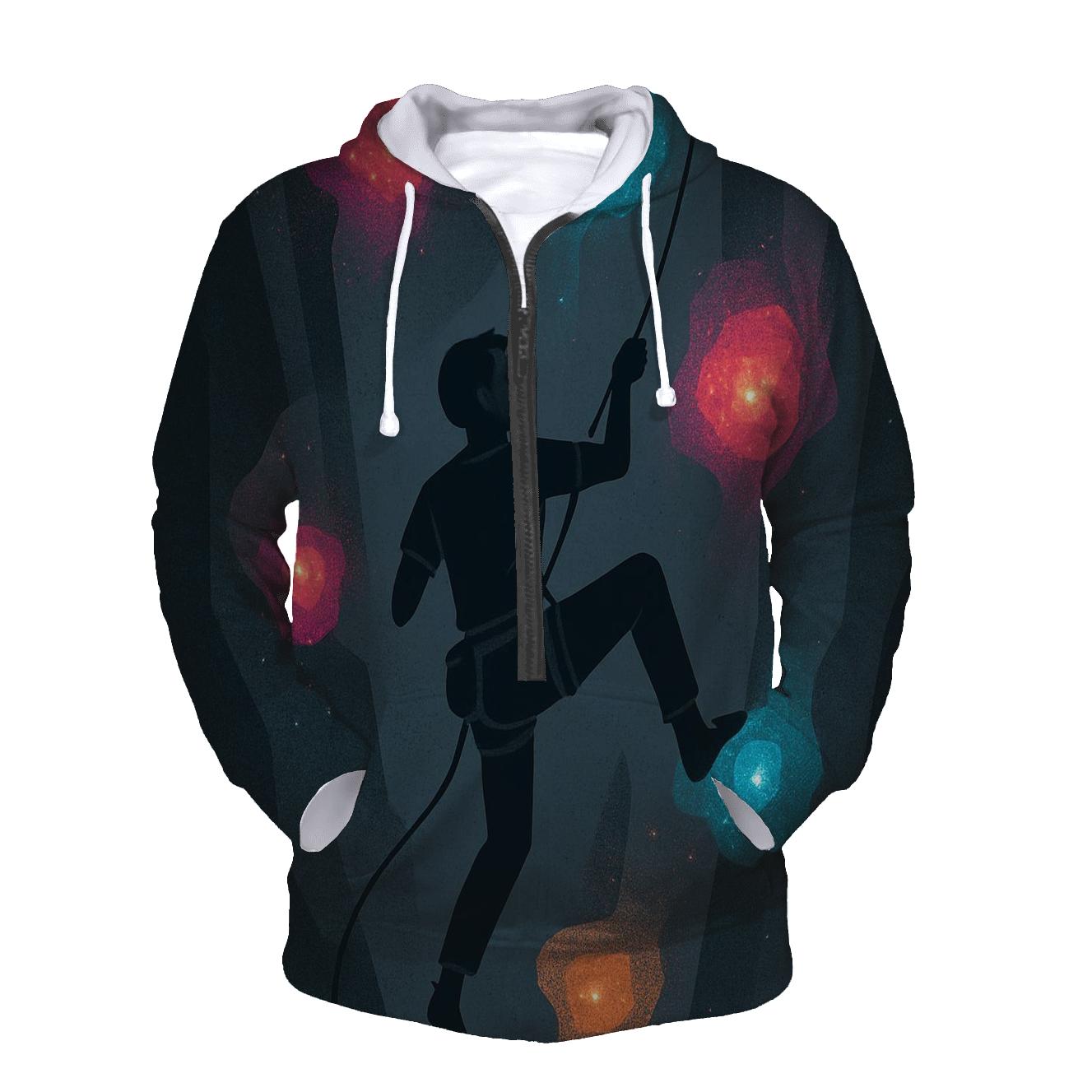 Climbing Route Nebula Wall hoodie styles