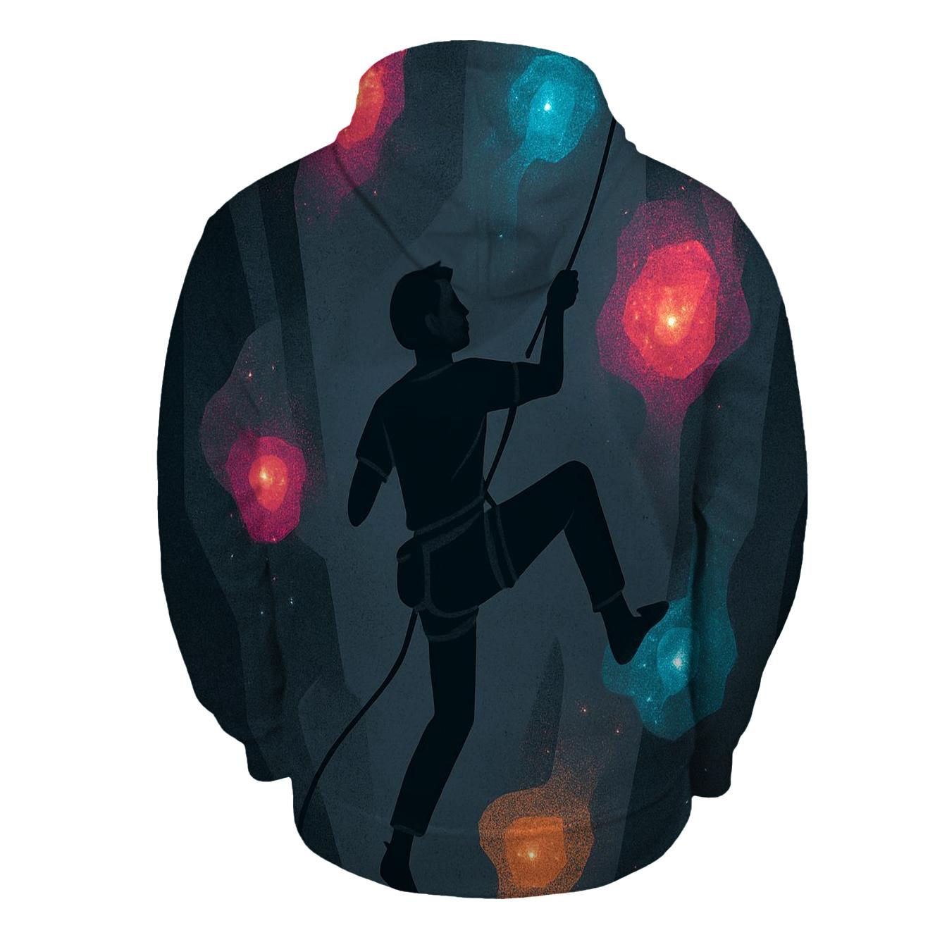 Climbing Route Nebula Wall hoodie styles