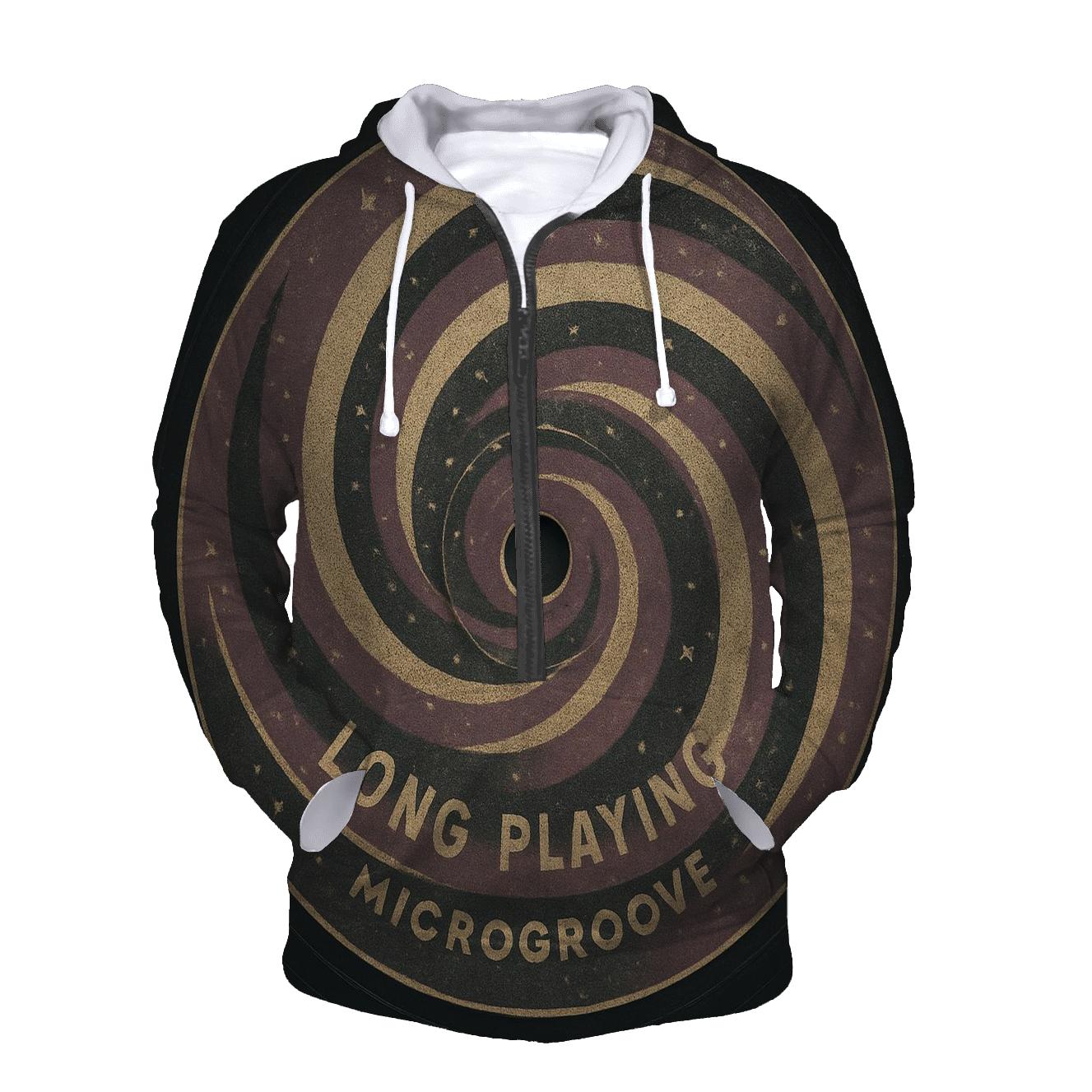Worn Vinyl Record Galaxy Label lightweight hoodies