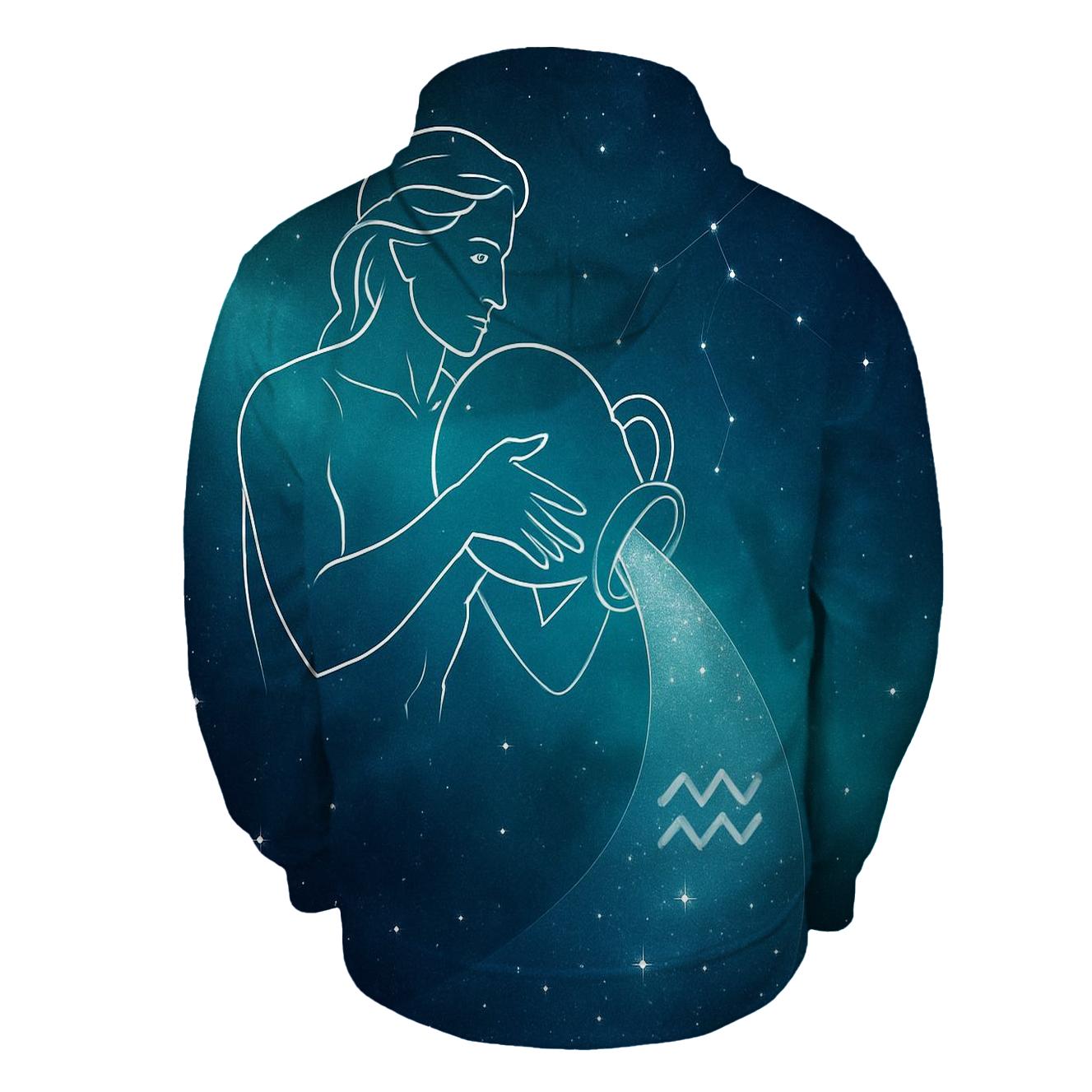 Aquarius Water Bearer Nebula Pour pullover hoodies