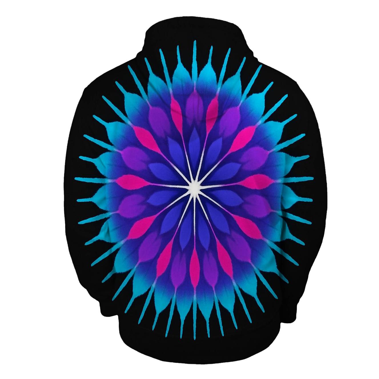 Mandala Pulsar Sunburst zip-up hoodies