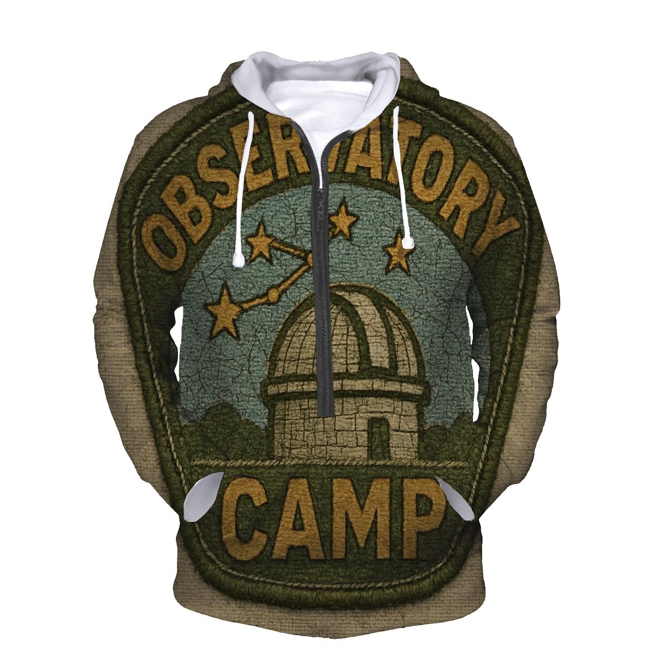 Distressed Observatory Camp Patch custom hoodies