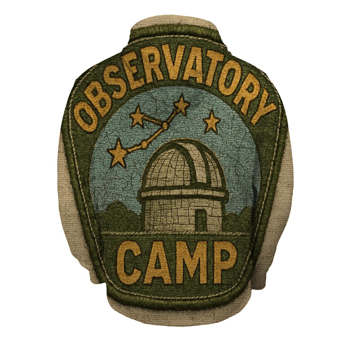 Distressed Observatory Camp Patch custom hoodies
