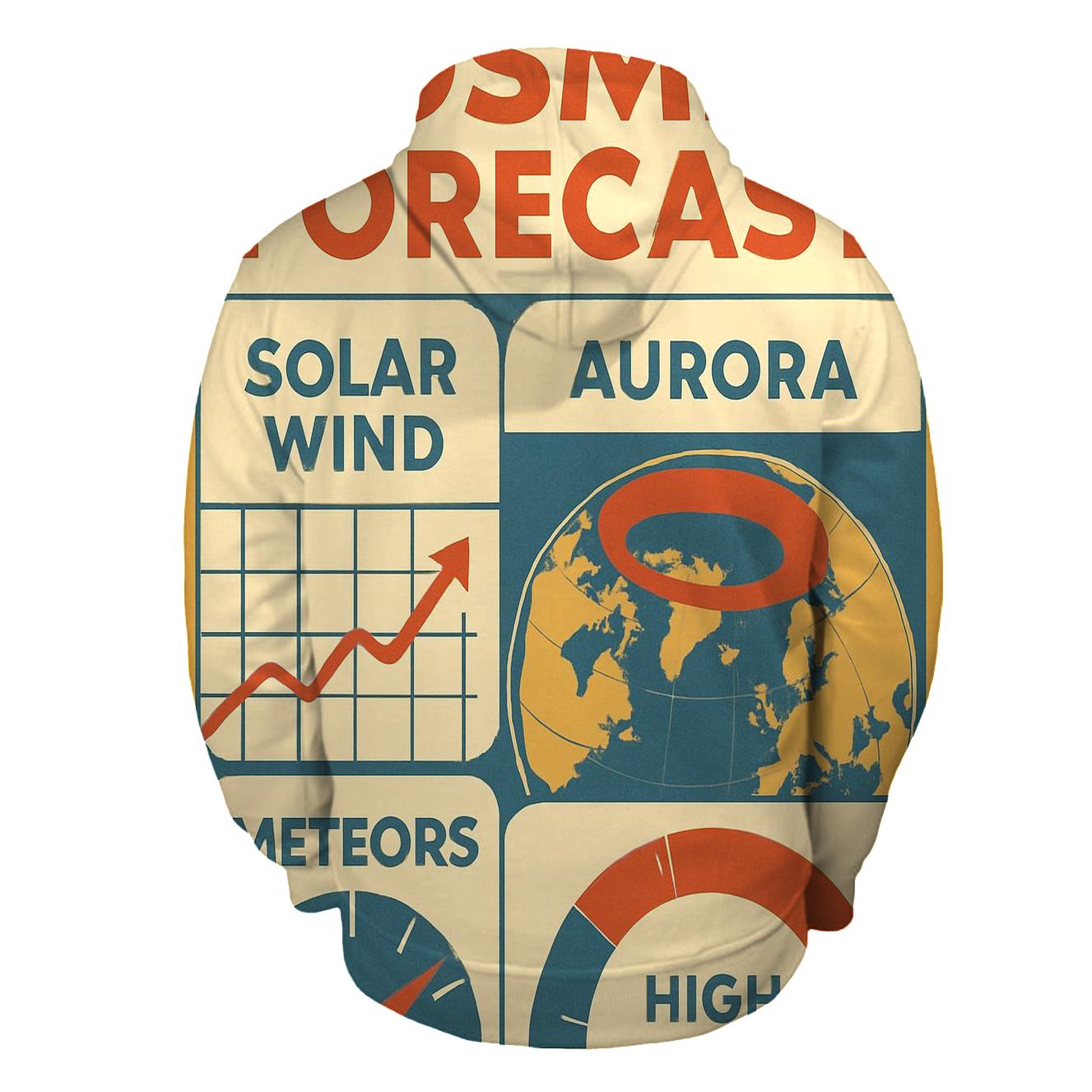 Retro Space Weather Forecast heavyweight hoodies