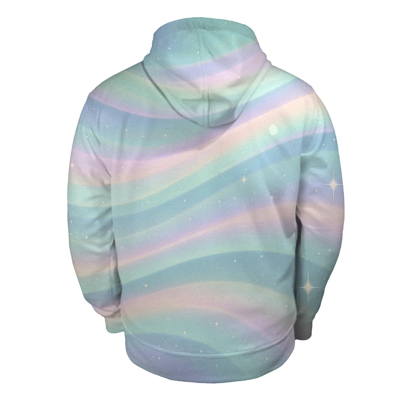 Pastel Aurora Glitter Ribbons premium hoodies