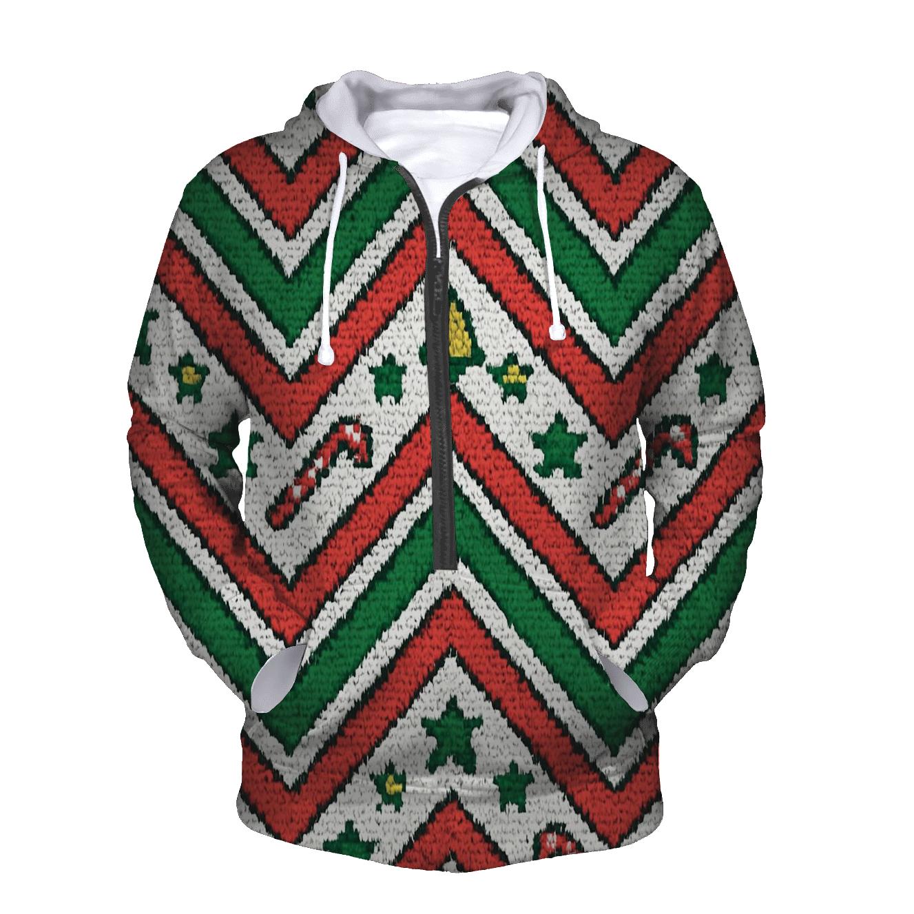 Candy Cane Warp Tunnel Chevron Design graphic hoodies