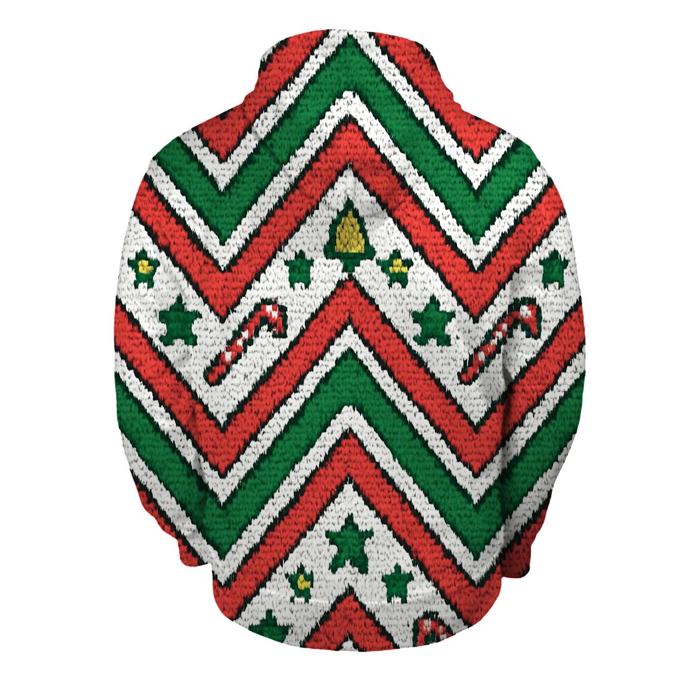 Candy Cane Warp Tunnel Chevron Design graphic hoodies