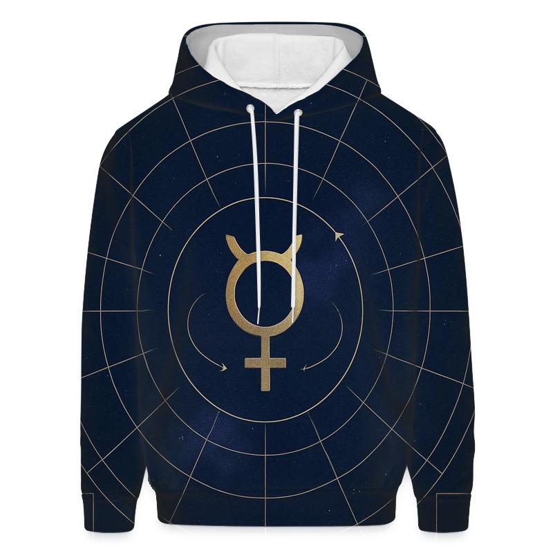 Mercury Retrograde Transit Star Chart heavyweight hoodies