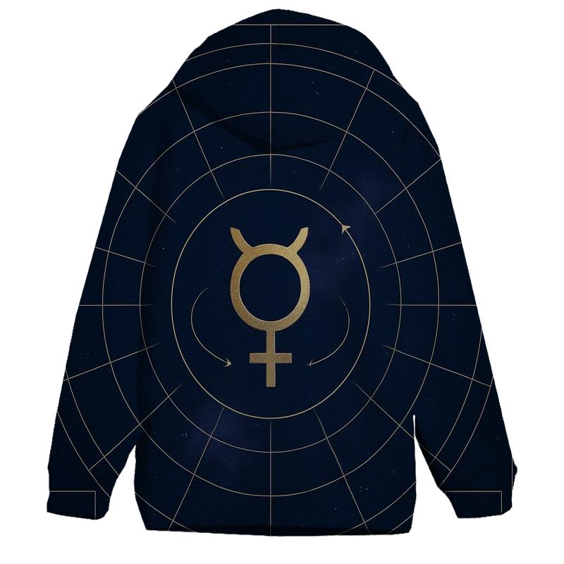Mercury Retrograde Transit Star Chart heavyweight hoodies