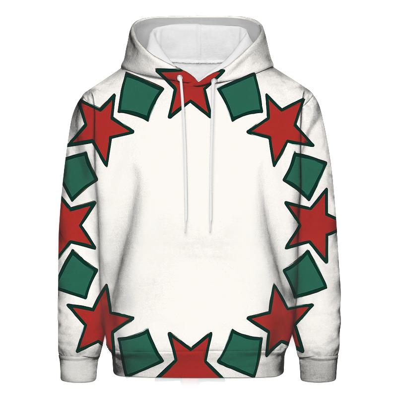 Holly Starburst Wreath Geometry custom hoodies