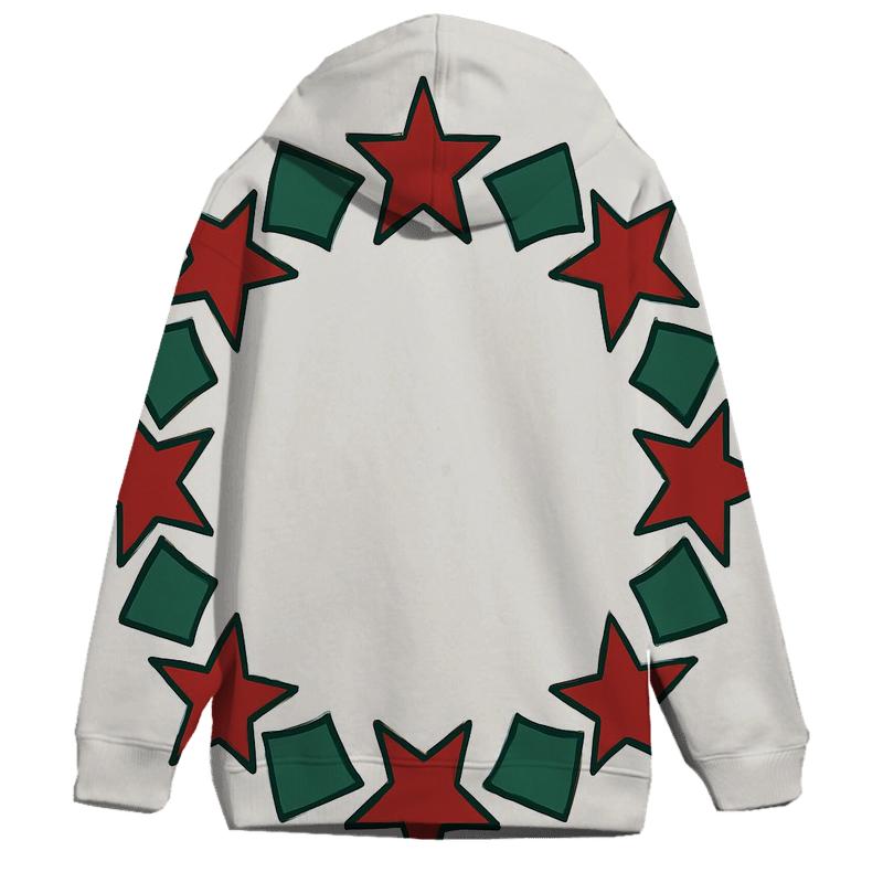 Holly Starburst Wreath Geometry custom hoodies