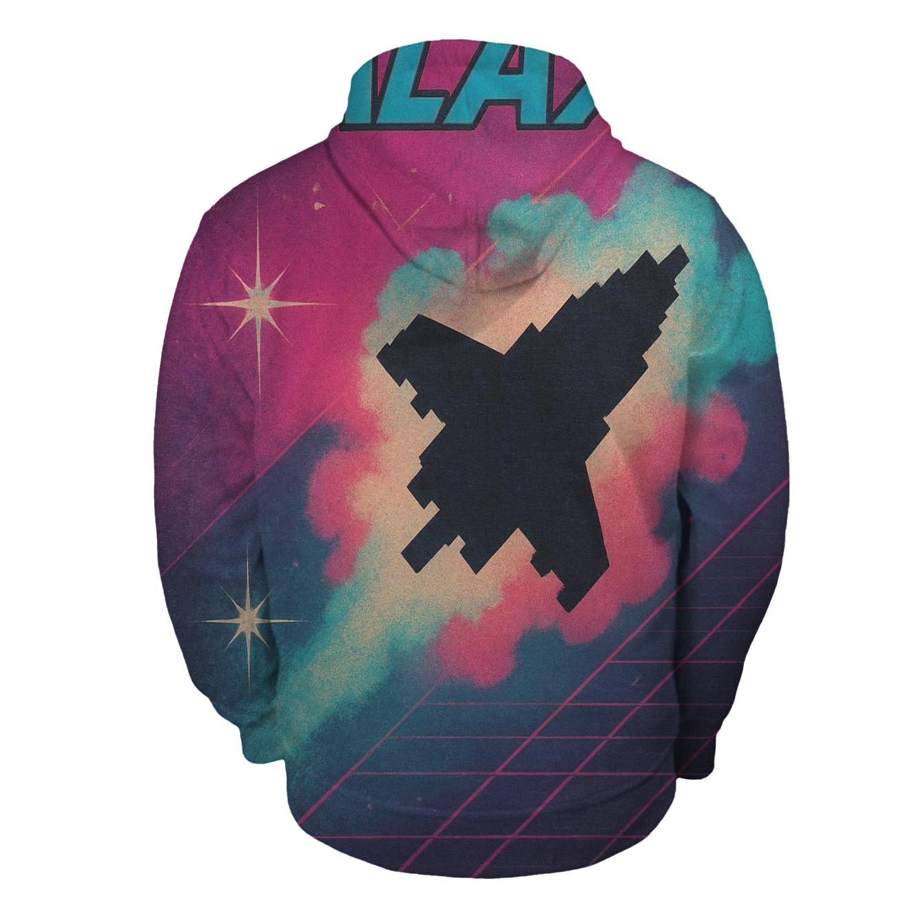 Retro Arcade Nebula Cabinet Art hoodie styles