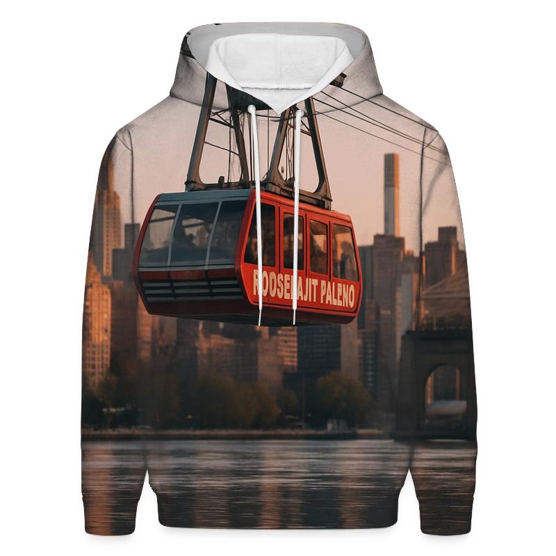 First Light Over Roosevelt Island Tramway designer hoodies