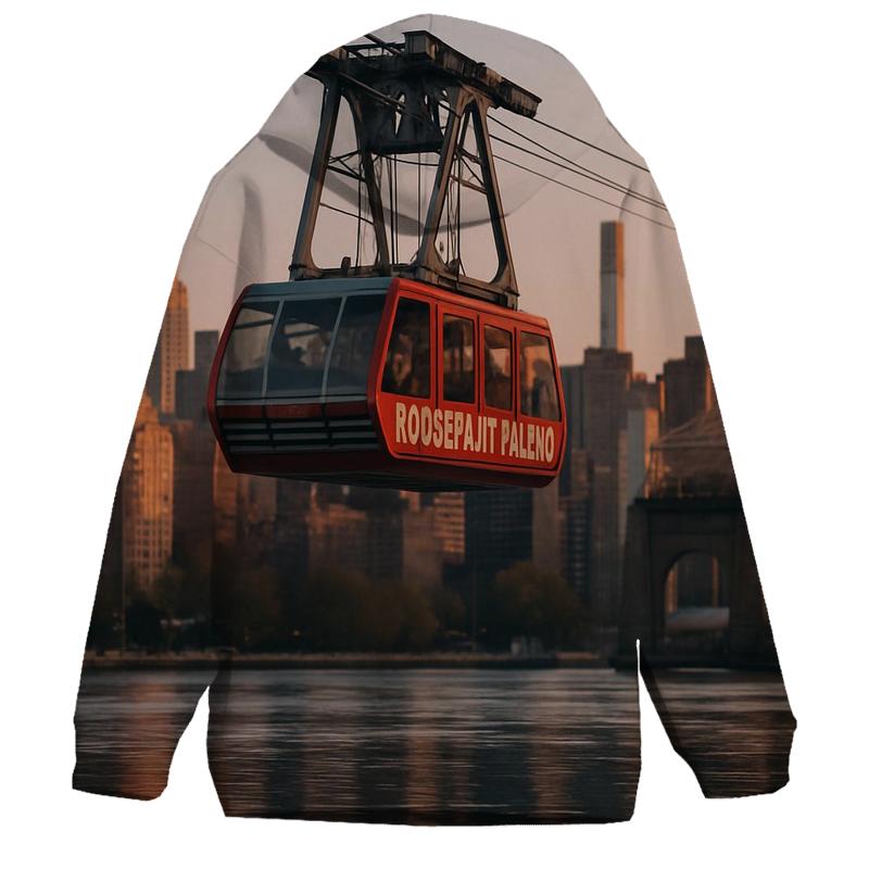 First Light Over Roosevelt Island Tramway designer hoodies