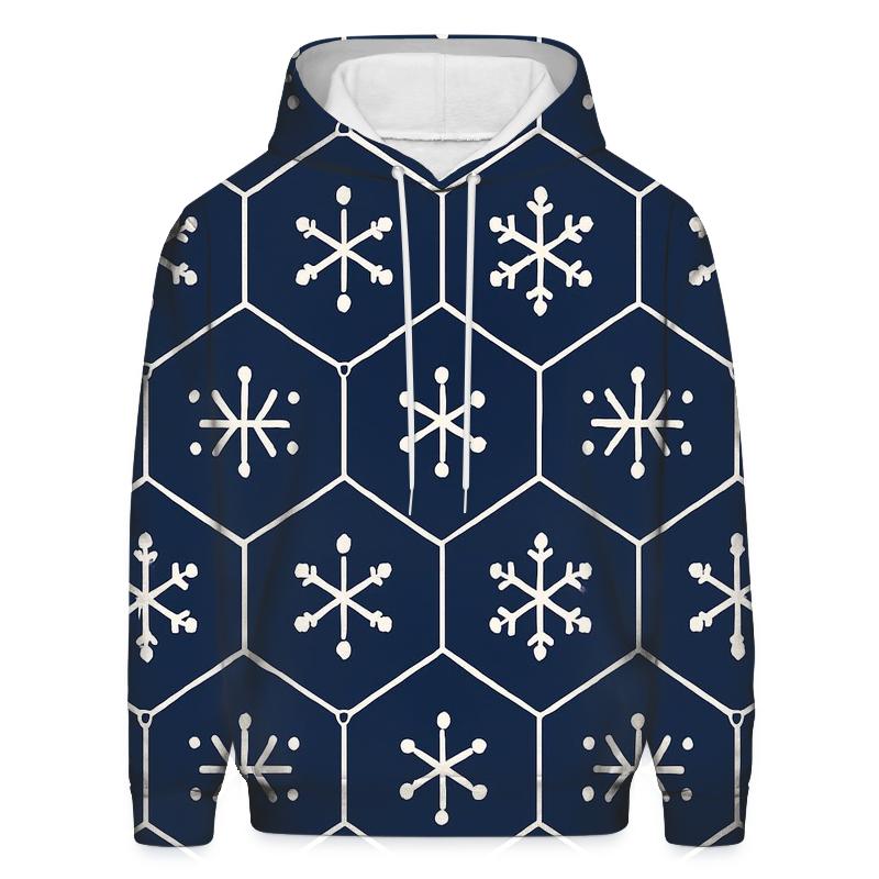 Snowflake Lattice Night Sky Tiles lightweight hoodies