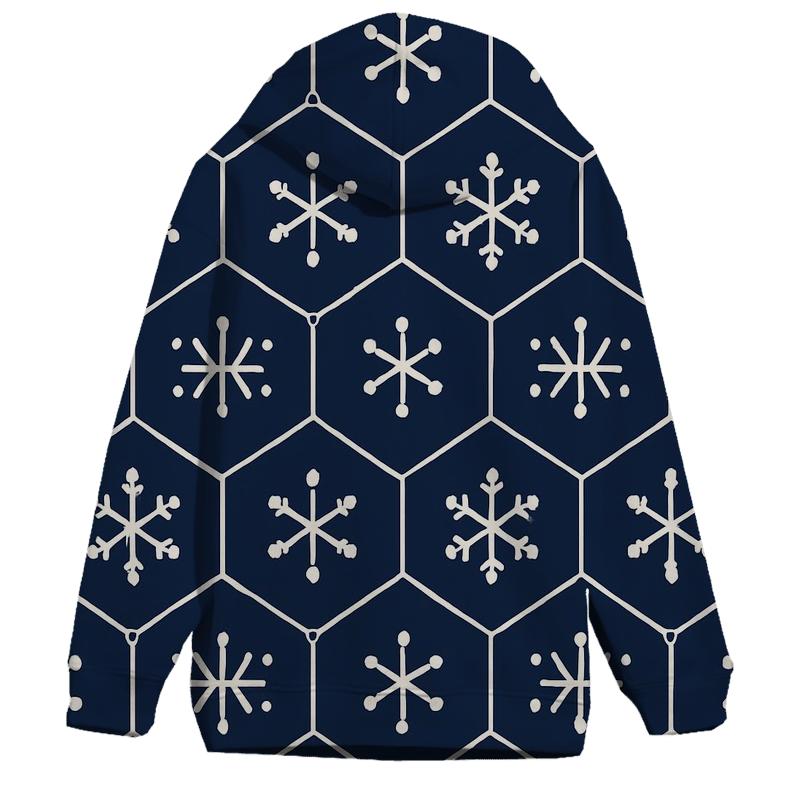 Snowflake Lattice Night Sky Tiles lightweight hoodies