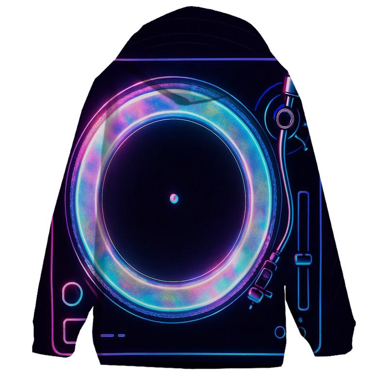 Neon Marquee Turntable hoodies fashion