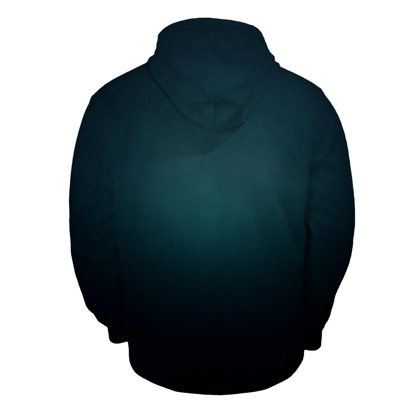 Obsidian Teal Depth Fade lightweight hoodies