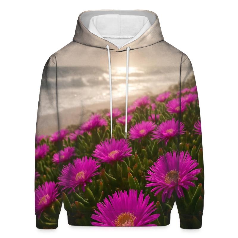 Coastal Ice Plant And Sea Spray Dunes graphic hoodies