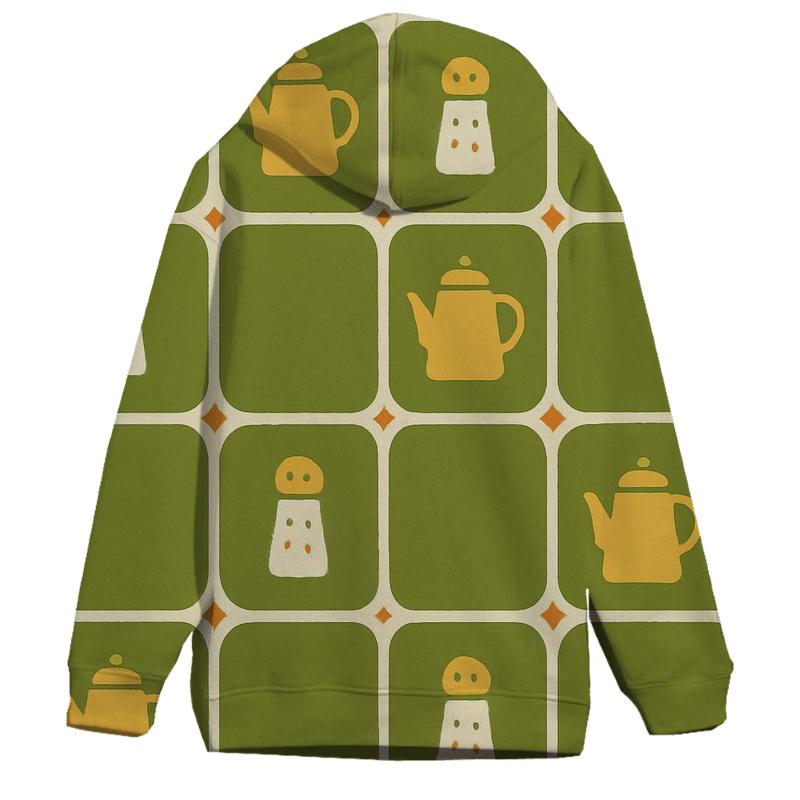 Avocado Kitchen Tile Grid graphic hoodies
