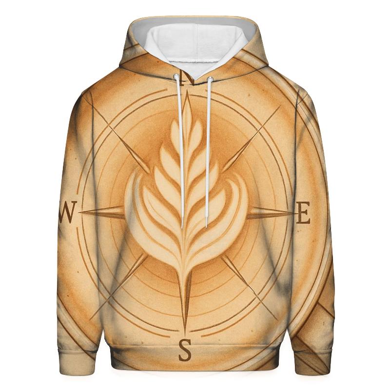 Latte Rosette Compass hoodies fashion