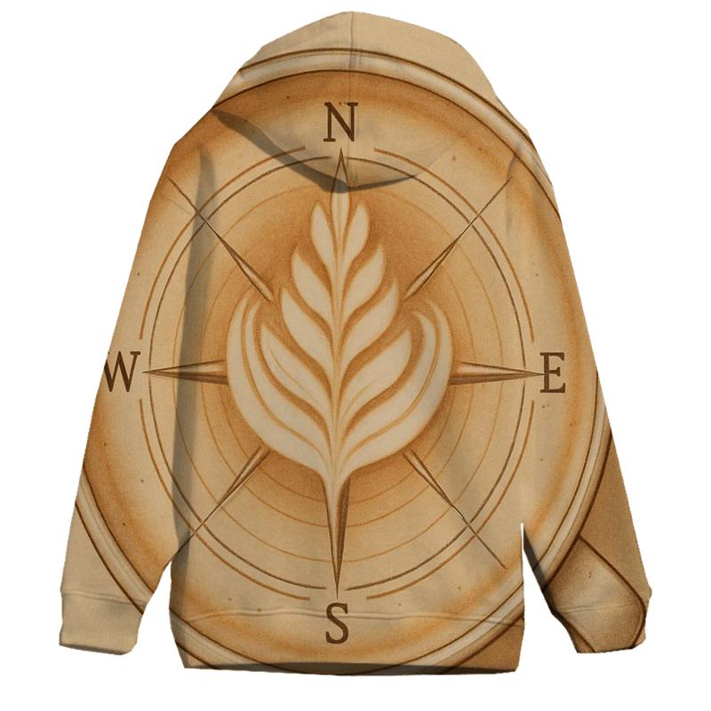 Latte Rosette Compass hoodies fashion