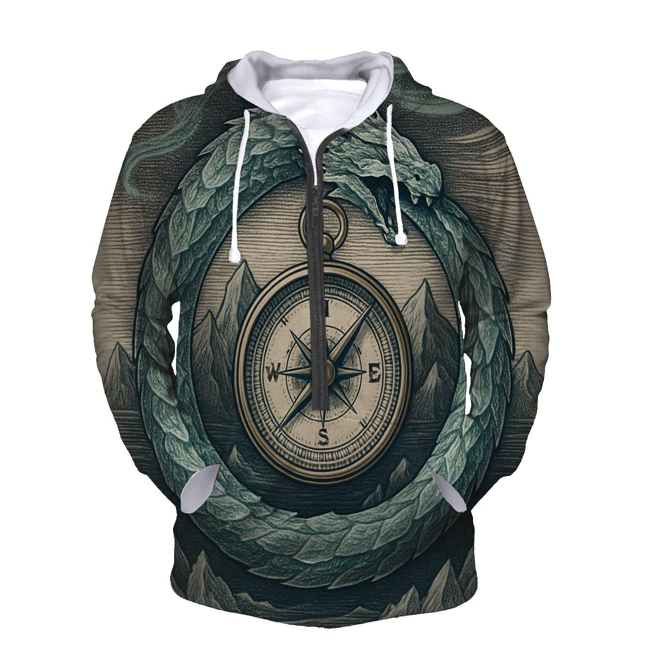 Glacial Ouroboros With Polar Compass hoodie styles