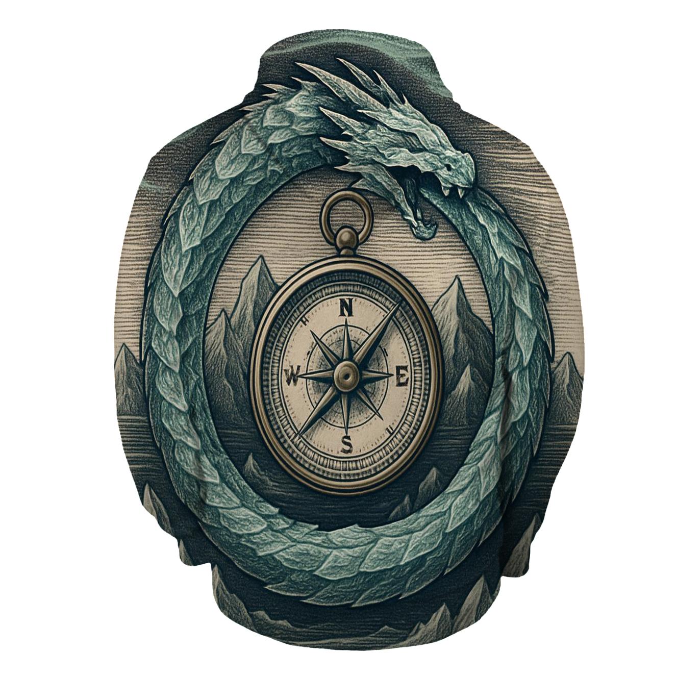 Glacial Ouroboros With Polar Compass hoodie styles
