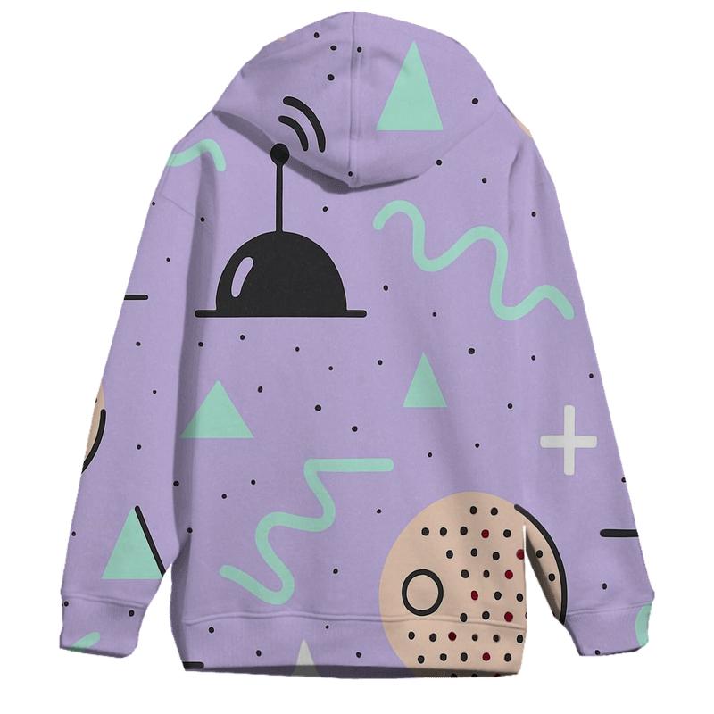 Memphis Moonbase Shapes custom hoodies