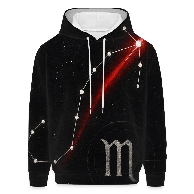 Scorpio Constellation With Crimson Stinger Trail hoodie trends