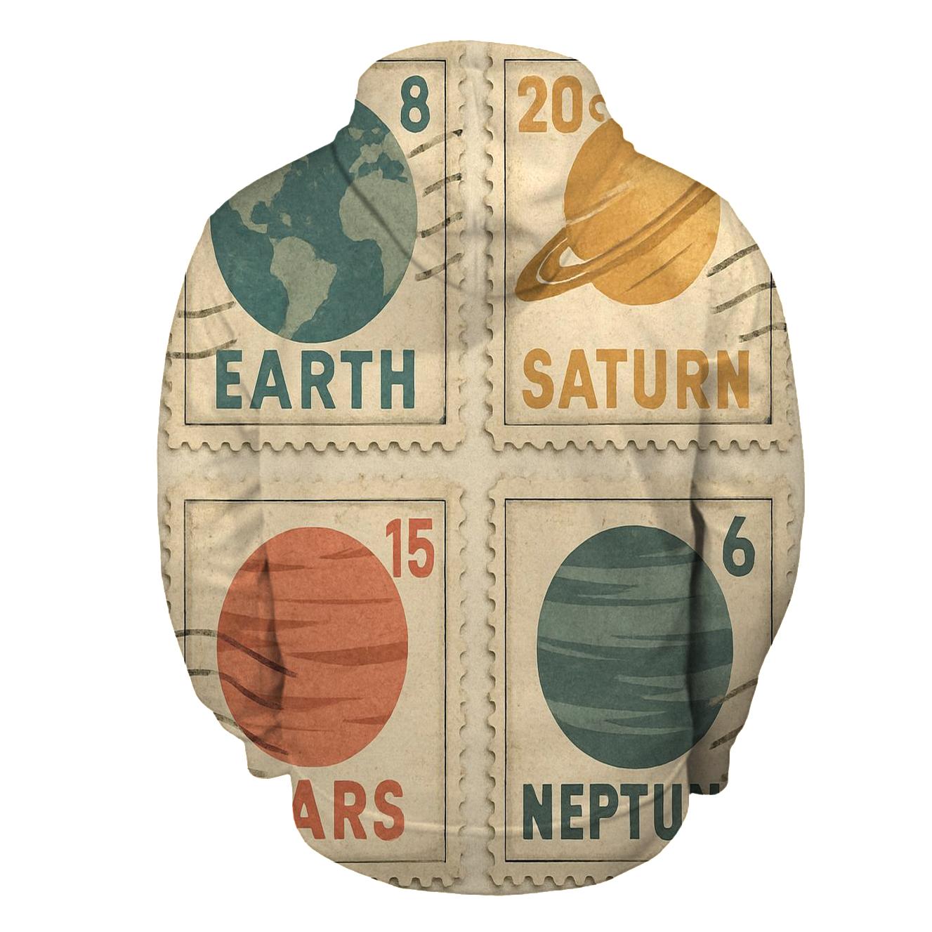 Cracked Ink Planetary Postage Stamp Set premium hoodies