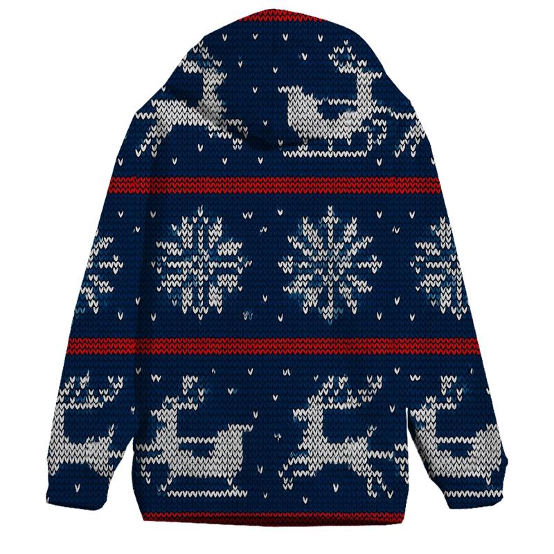 Santa Sleigh Constellation Stripe Design pullover hoodies