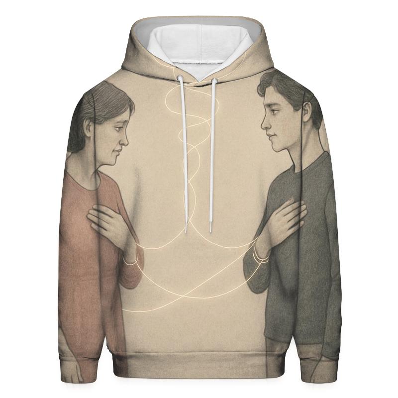 Unseen Threads Between Two Hearts A Lifelong Tether custom hoodies