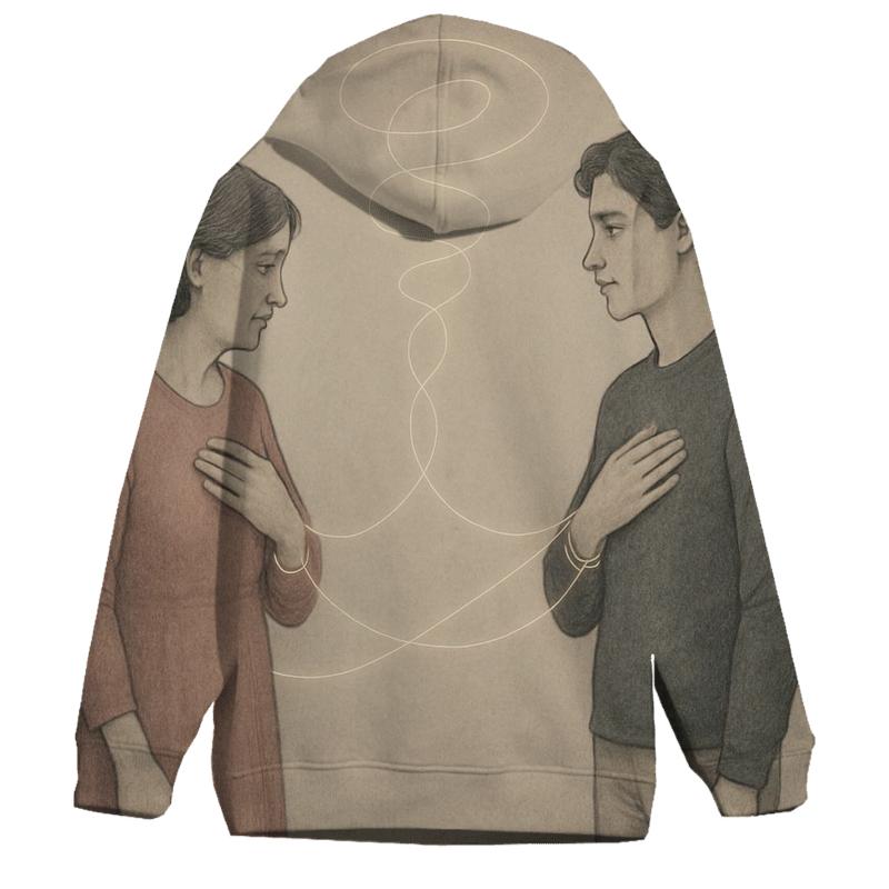 Unseen Threads Between Two Hearts A Lifelong Tether custom hoodies