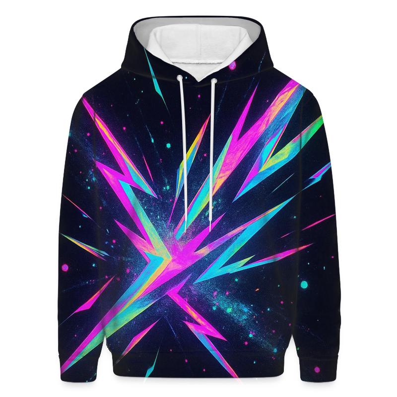 Neon Prism Thunderburst hoodies fashion