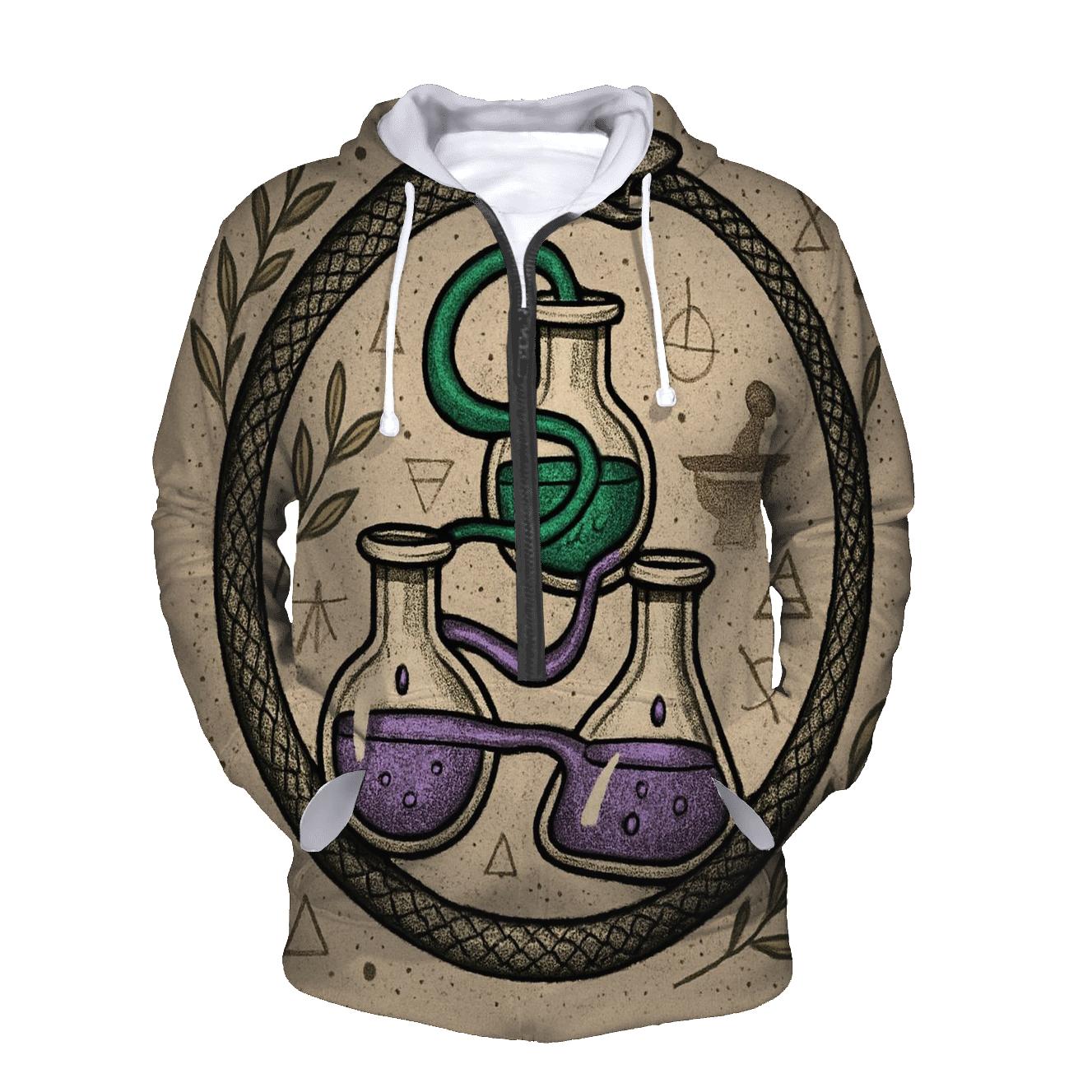 Ouroboros Garden Of Alchemical Vials pullover hoodies