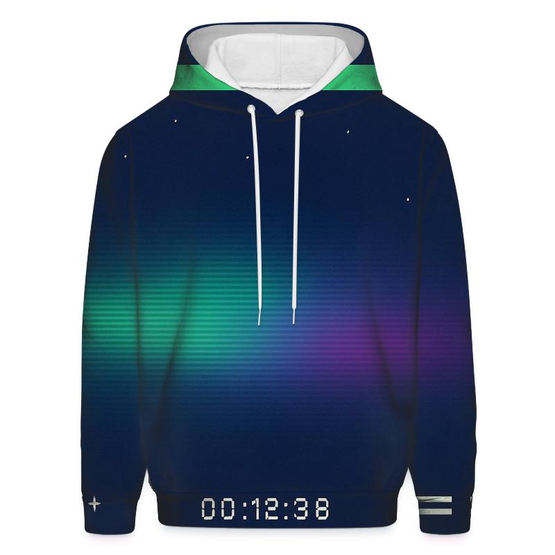 VHS Aurora Scanline Fade heavyweight hoodies
