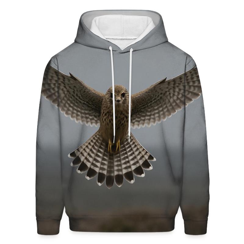 Moorland Hover Eurasian Kestrel custom hoodies