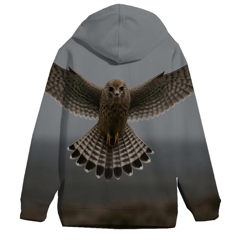 Moorland Hover Eurasian Kestrel custom hoodies