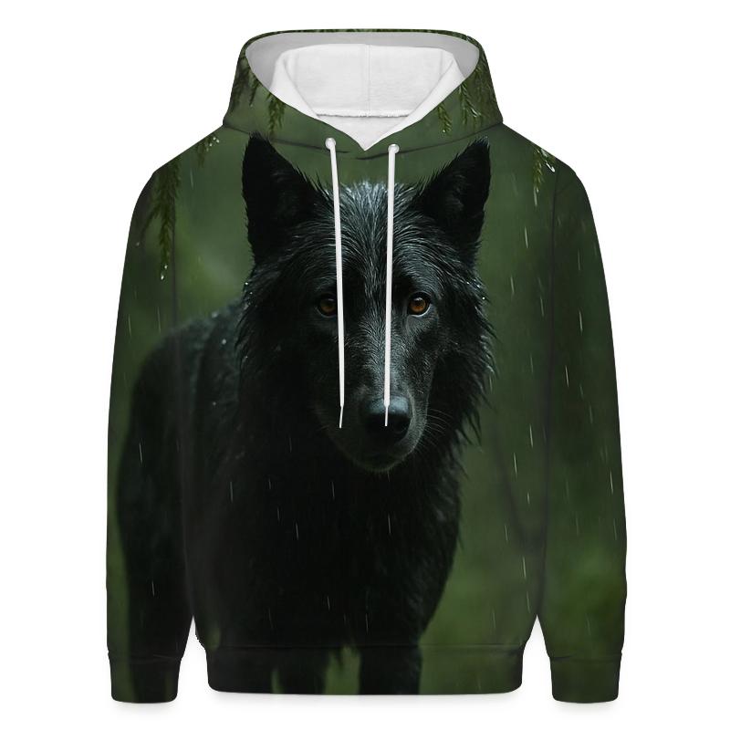 Old Growth Cedar Rain Pause graphic hoodies